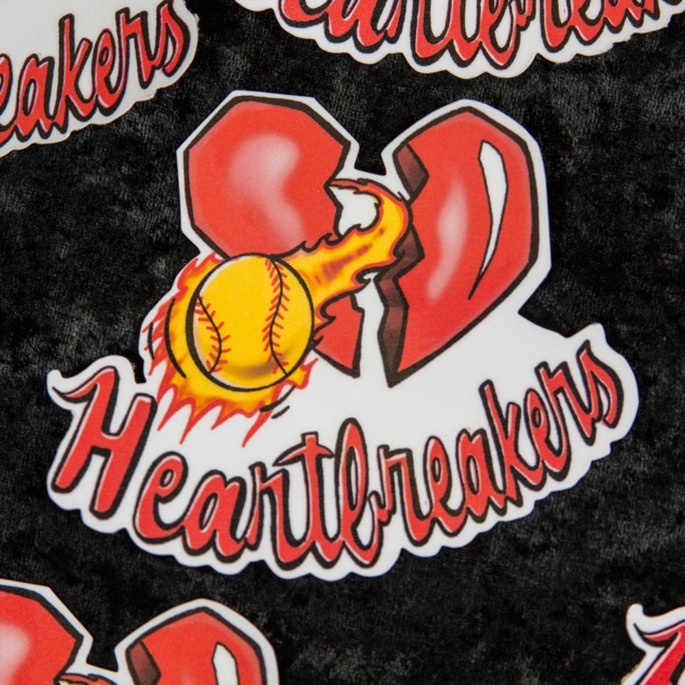 Softball heartbreakers 4” stickers diecut set of 12